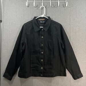 Women With Control Me Wonder Denim Jacket Black Size Lange